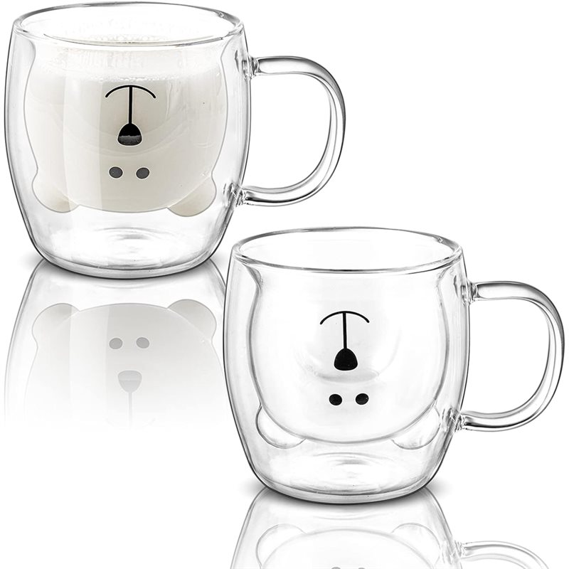Coffee Tea Latte - A76I-Cute Bear Design 2 Pack Double