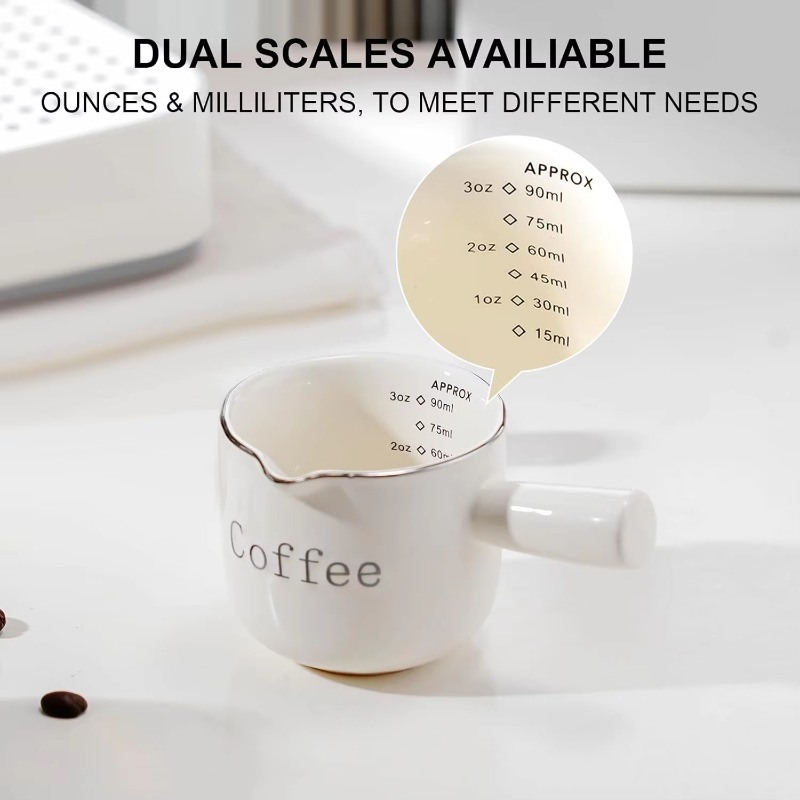 Coffee Tea Milk - Mini Ceramic Coffee Cup with Handle