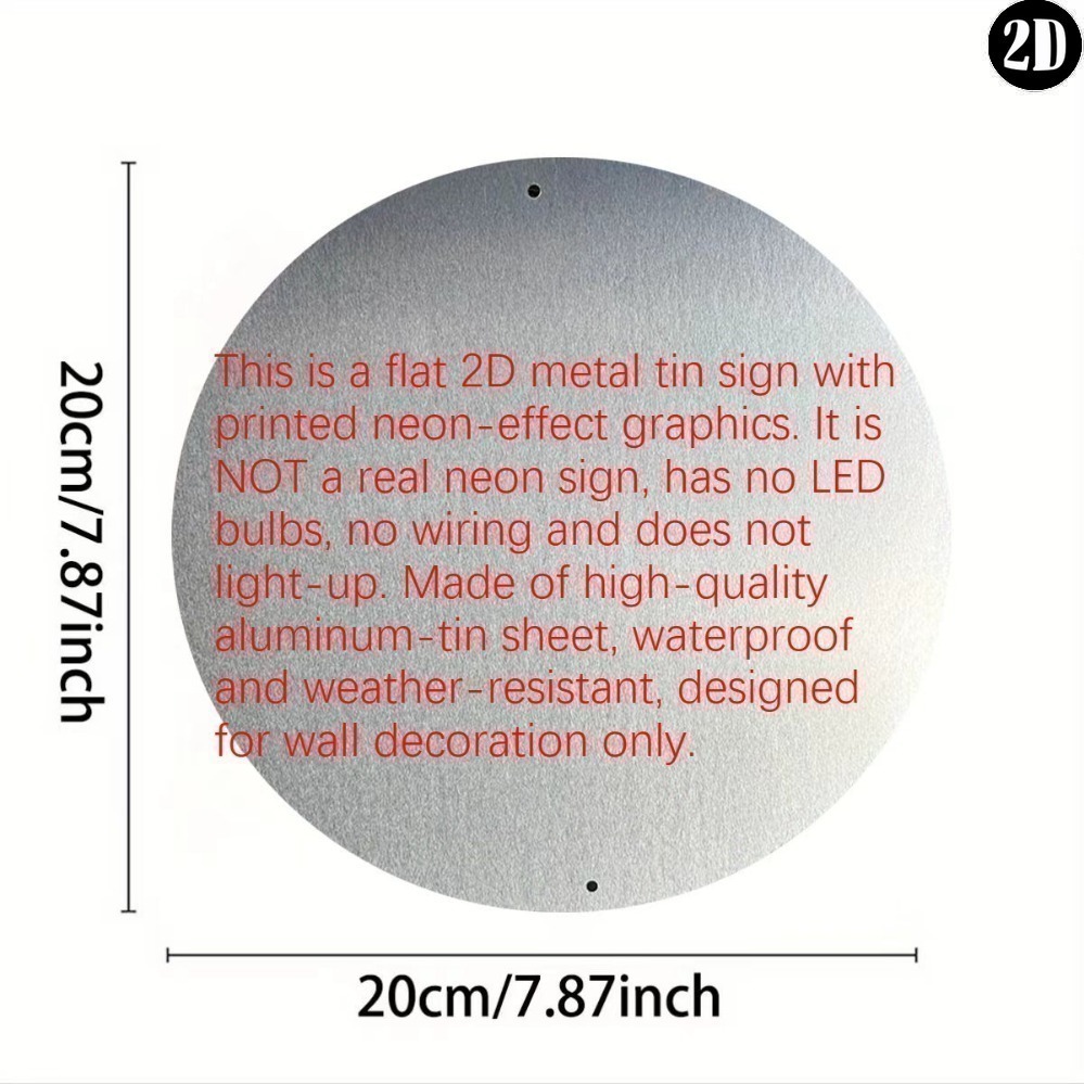 Round Metal Tin Sign Coffee &  - Coffee Tea Neon Sign recension och pris