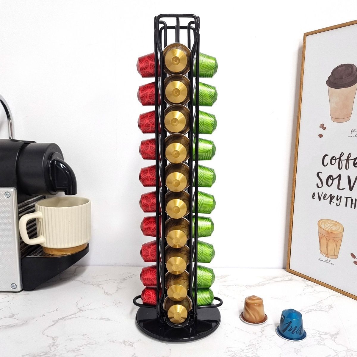 40Pc Rotatable Metal Coffee Ca - Coffee Capsule Holder recension och pris