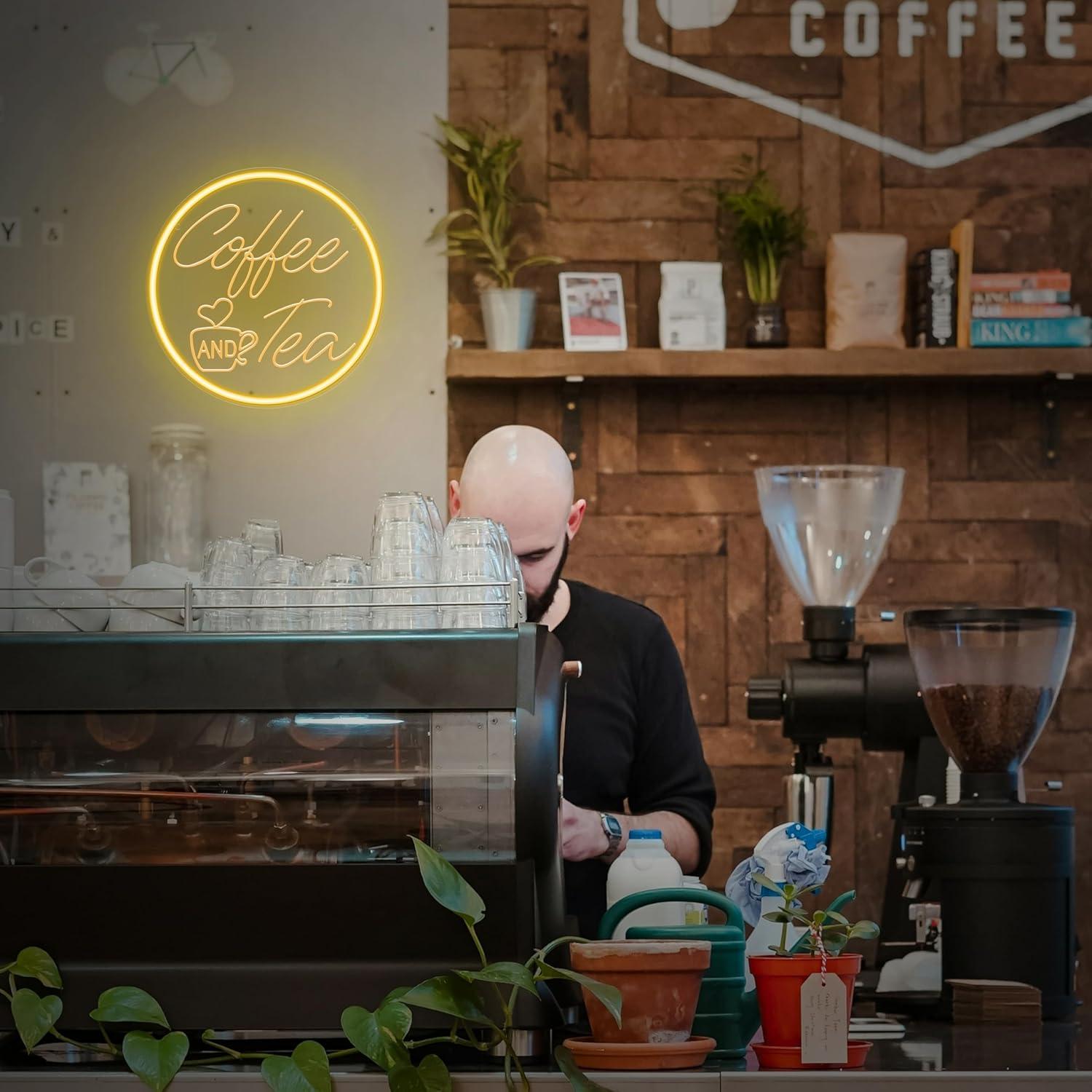 Coffee And Tea Neon Sign USB D - Coffee Tea Neon Sign recension och pris