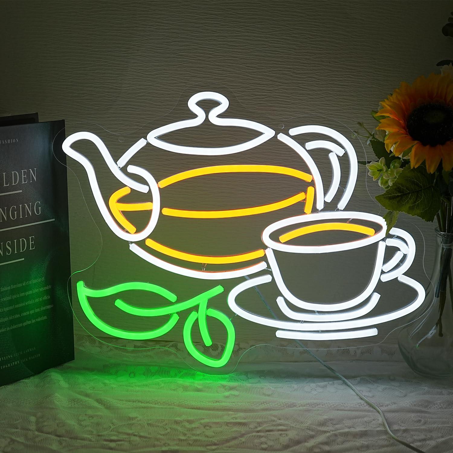 Tea Neon Sign USB Dimmable LED - Coffee Tea Plantation recension och pris