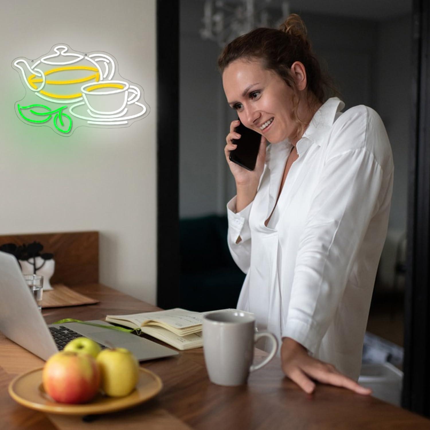 Tea Neon Sign USB Dimmable LED - Coffee Tea Plantation recension och pris