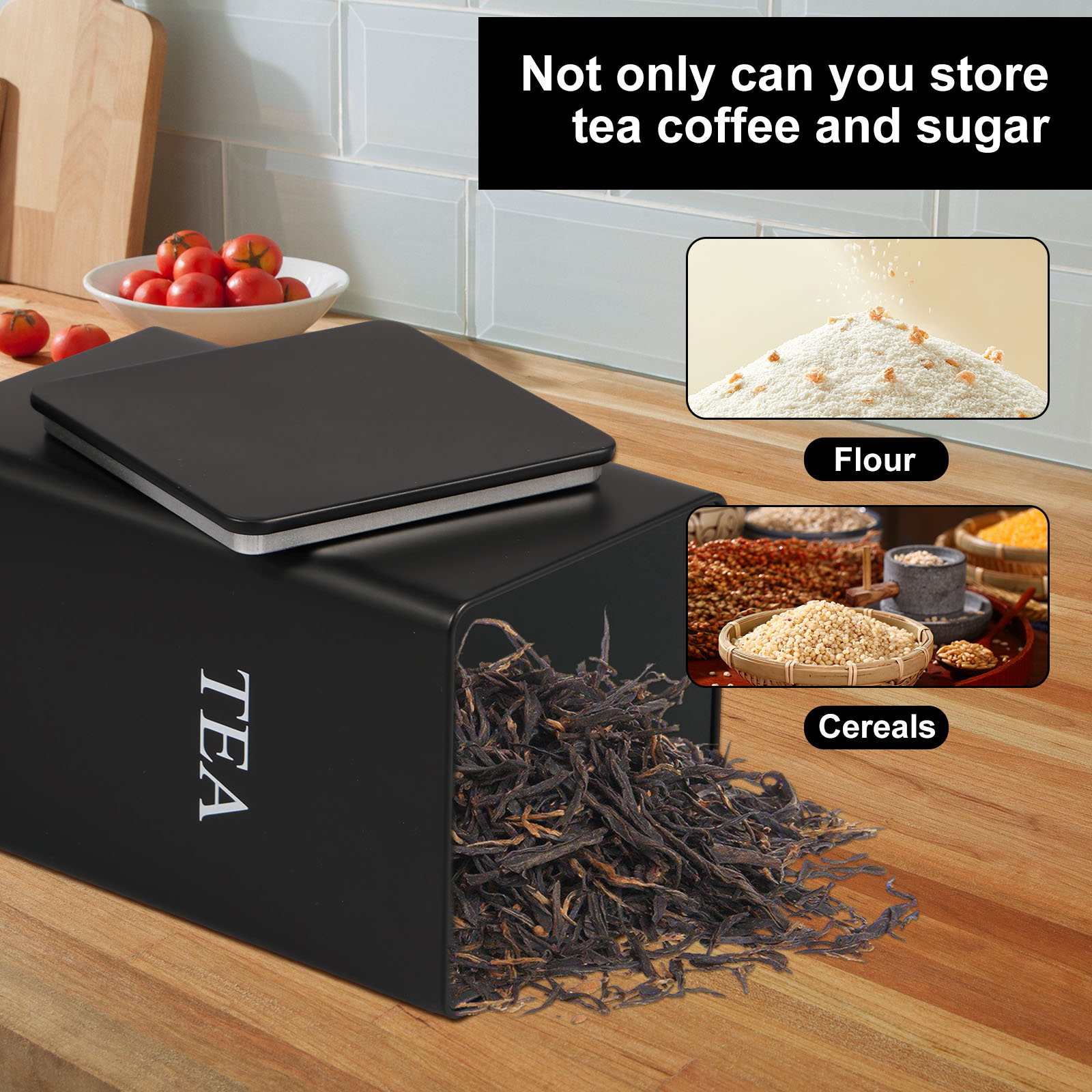 3Pcs Coffee Bean Storage Canis - Coffee Tea Sugar Canisters recension och pris