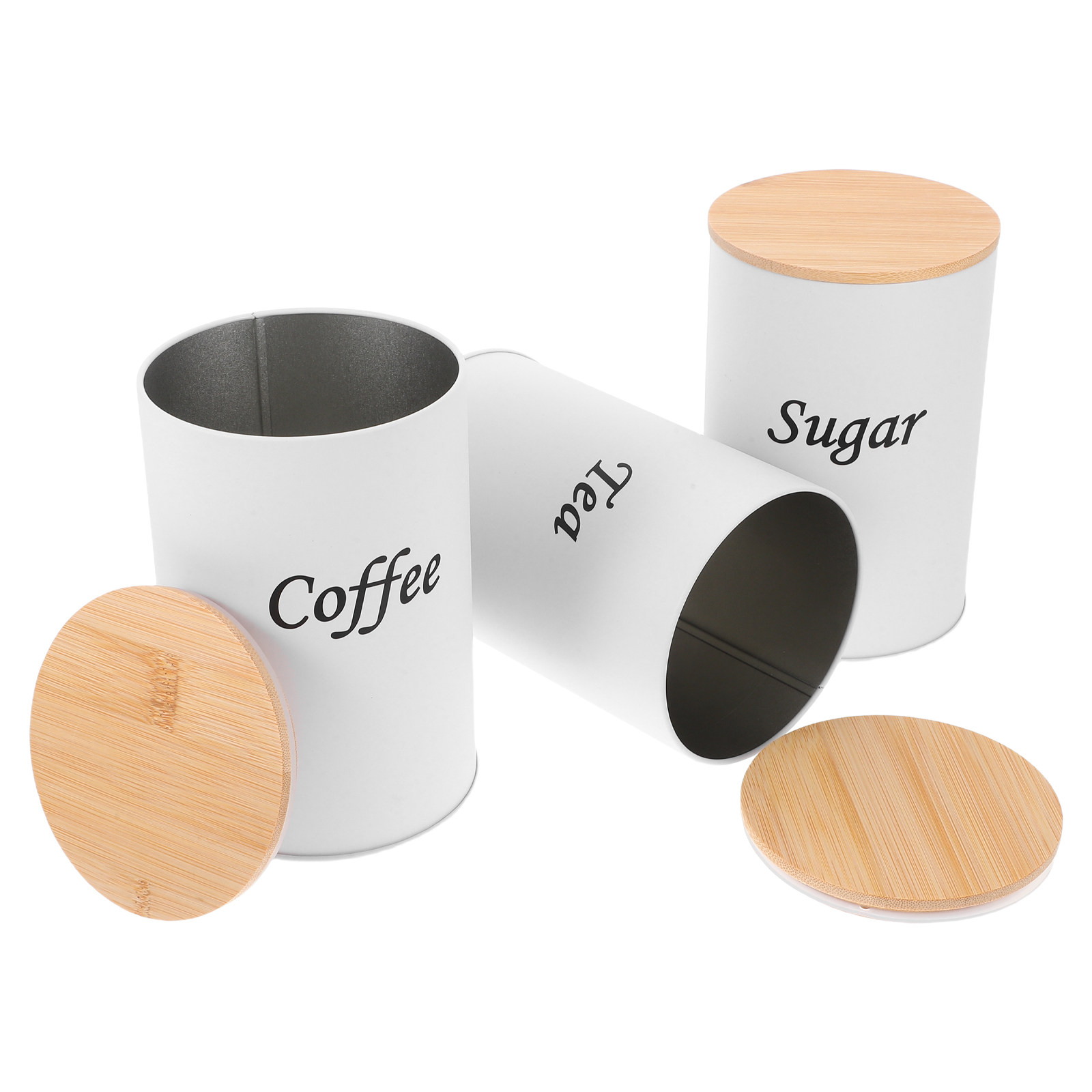 3Pcs Airtight Round Canisters  - Coffee Tea Sugar Canisters recension och pris