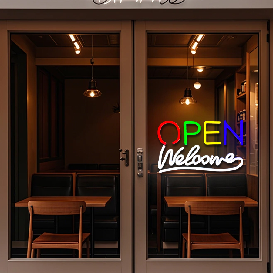 Open Welcome Neon Sign For Wal - Coffee Tea Neon Sign recension och pris