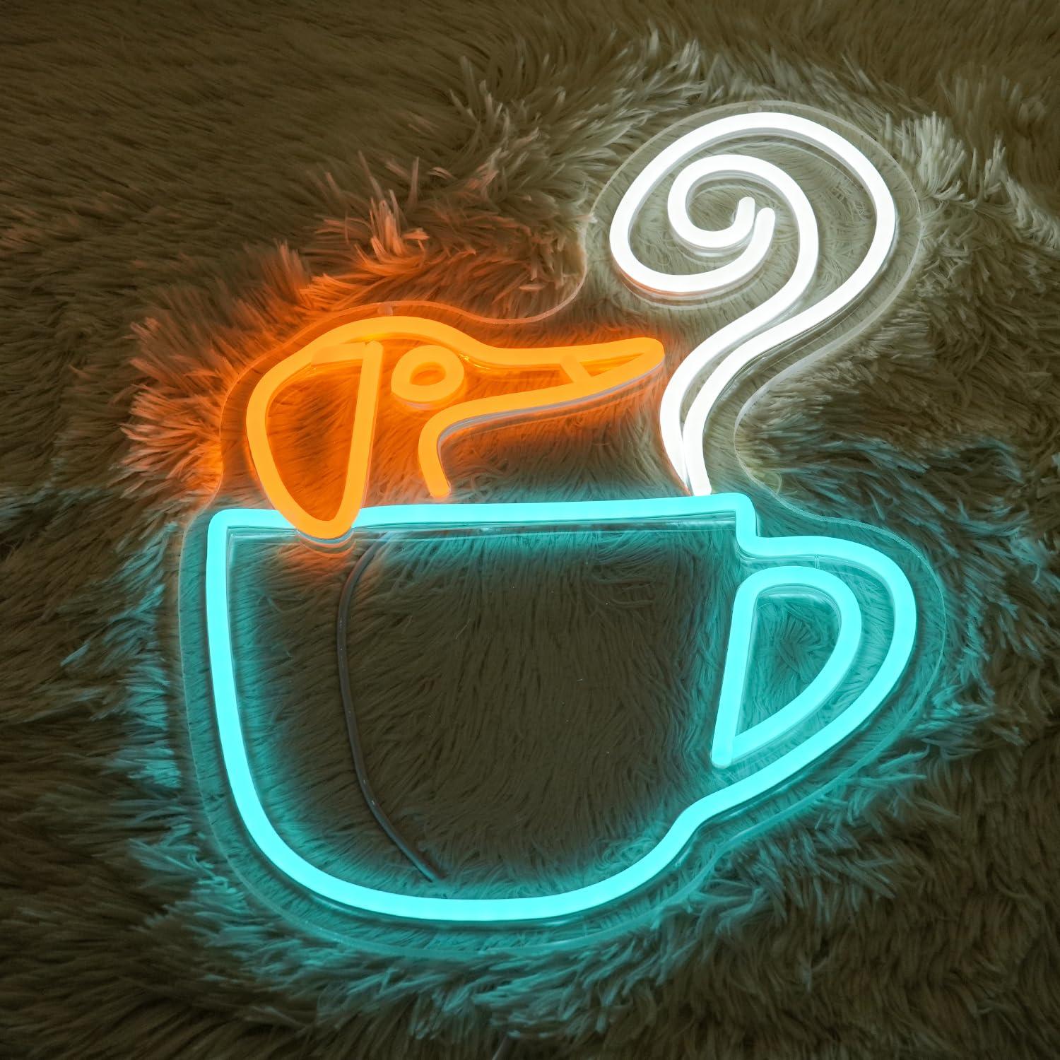 Dachshund Coffee Cup Neon Sign - Coffee Tea Neon Sign recension och pris