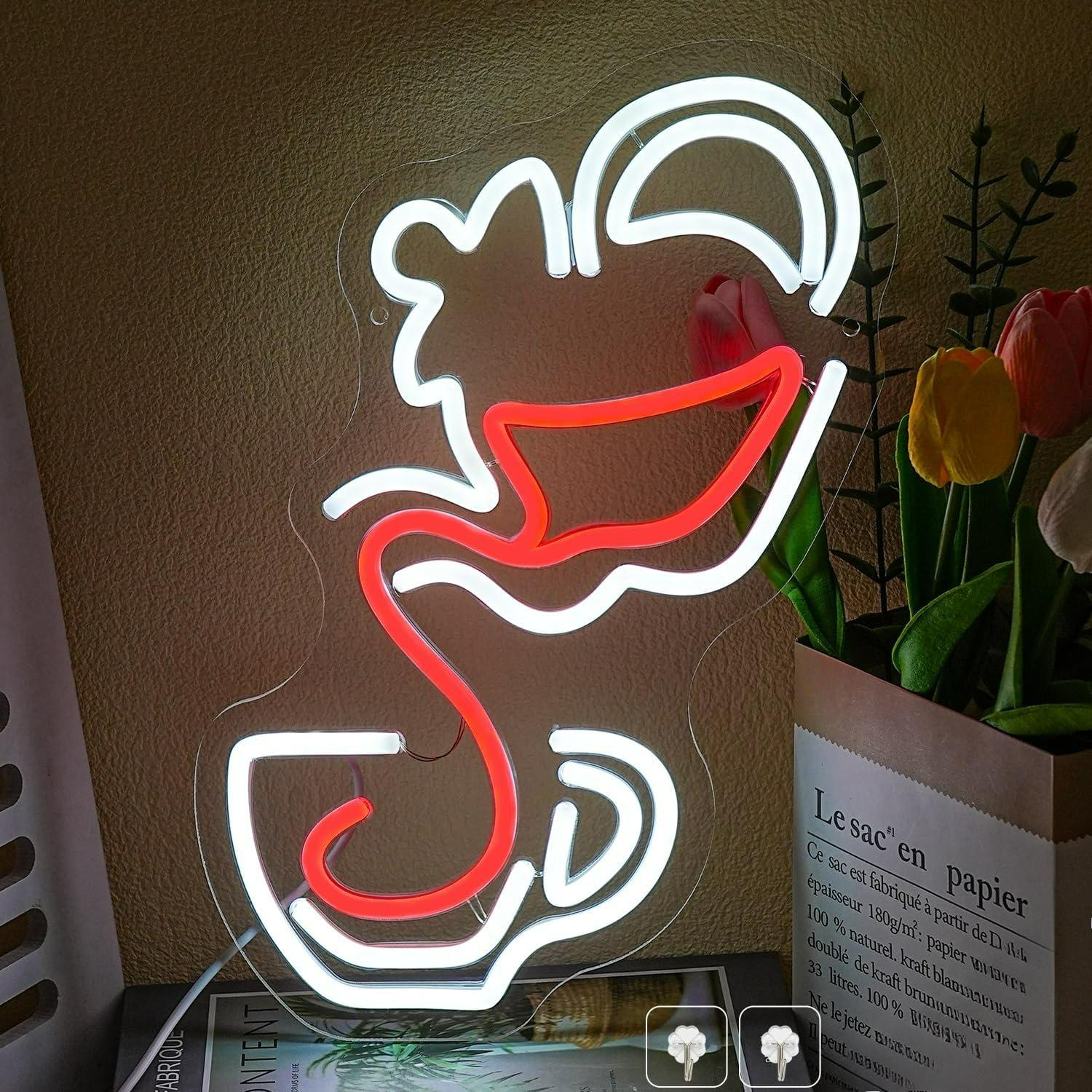Pouring Tea Neon Sign USB Dimm - Coffee Tea Neon Sign recension och pris