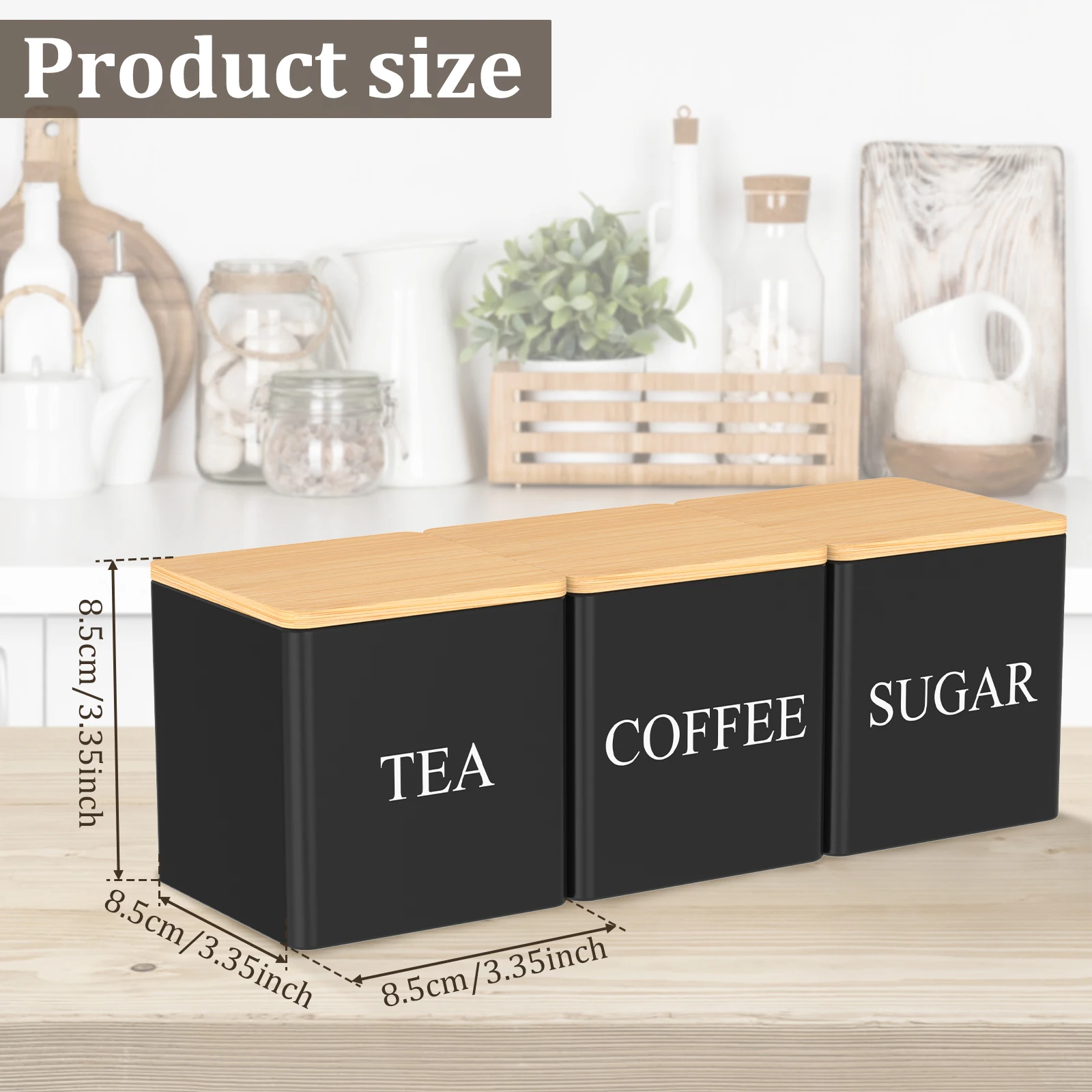 3Pcs Set 500ml Tea Sugar Coffe - Coffee Tea Sugar Canisters recension och pris