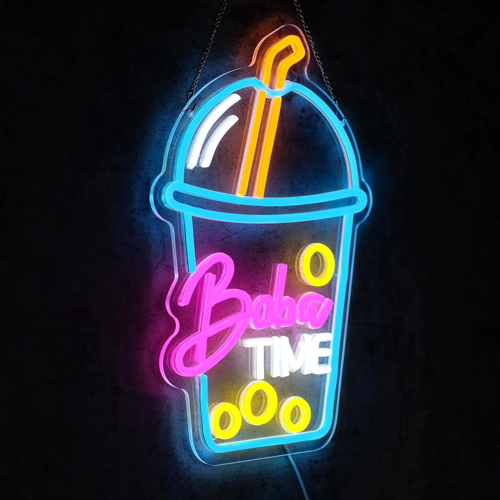Boba Time Neon Sign for Wall D - Coffee Tea Neon Sign recension och pris