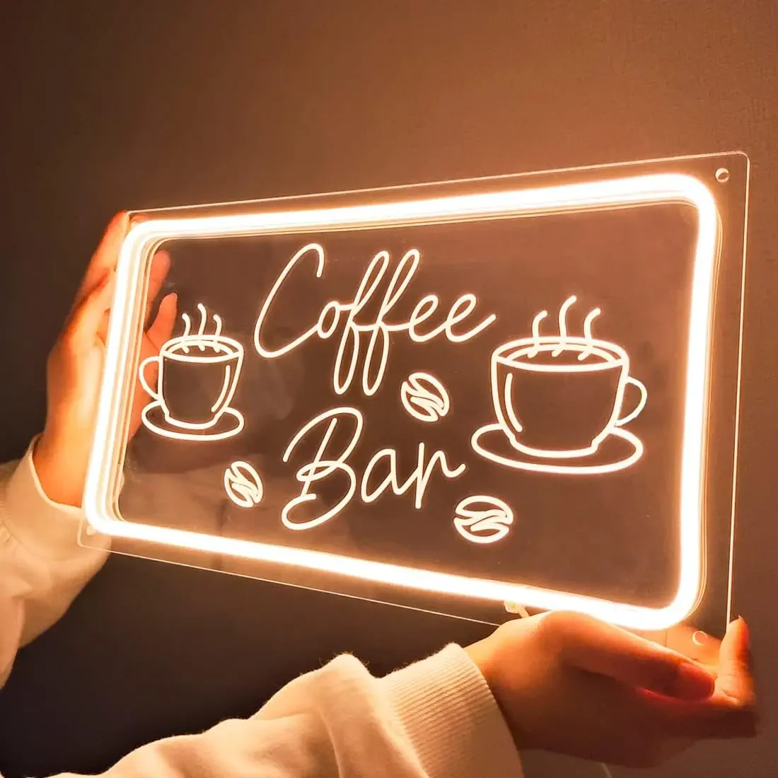 Coffee Bar Neon Sign LED Dimma - Coffee Tea Neon Sign recension och pris