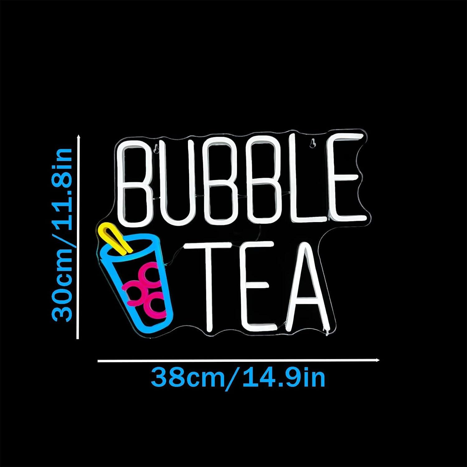 Bubble Tea Neon Sign Dimmable  - Coffee Tea Neon Sign recension och pris
