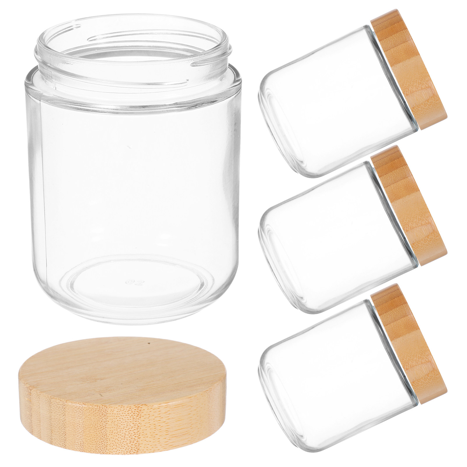 4Pcs Sturdy Glass Canisters wi - Coffee Tea Sugar Canisters recension och pris