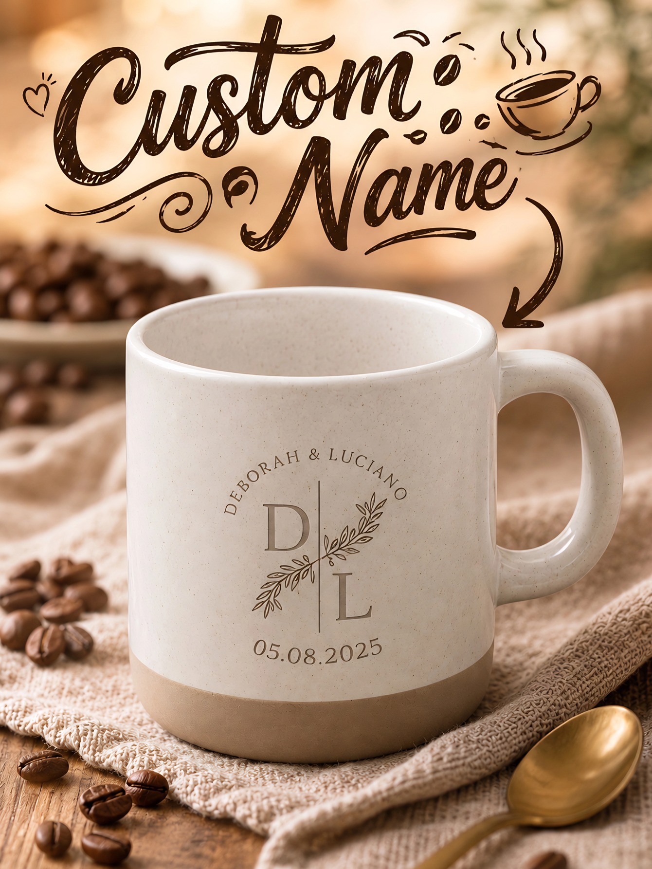 1pc Custom Text Laser Engraved - Coffee Tea Meaning recension och pris