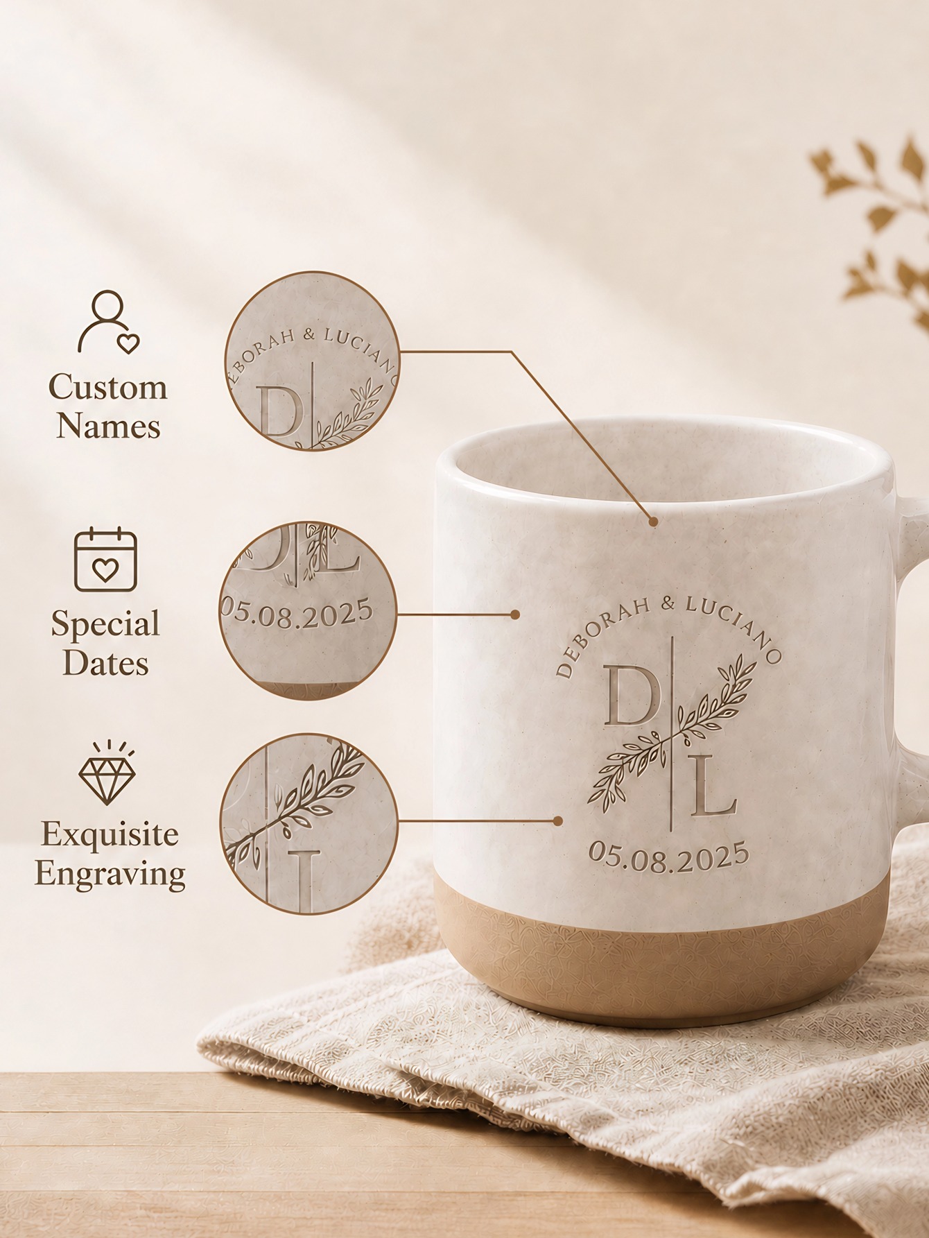 1pc Custom Text Laser Engraved - Coffee Tea Meaning recension och pris