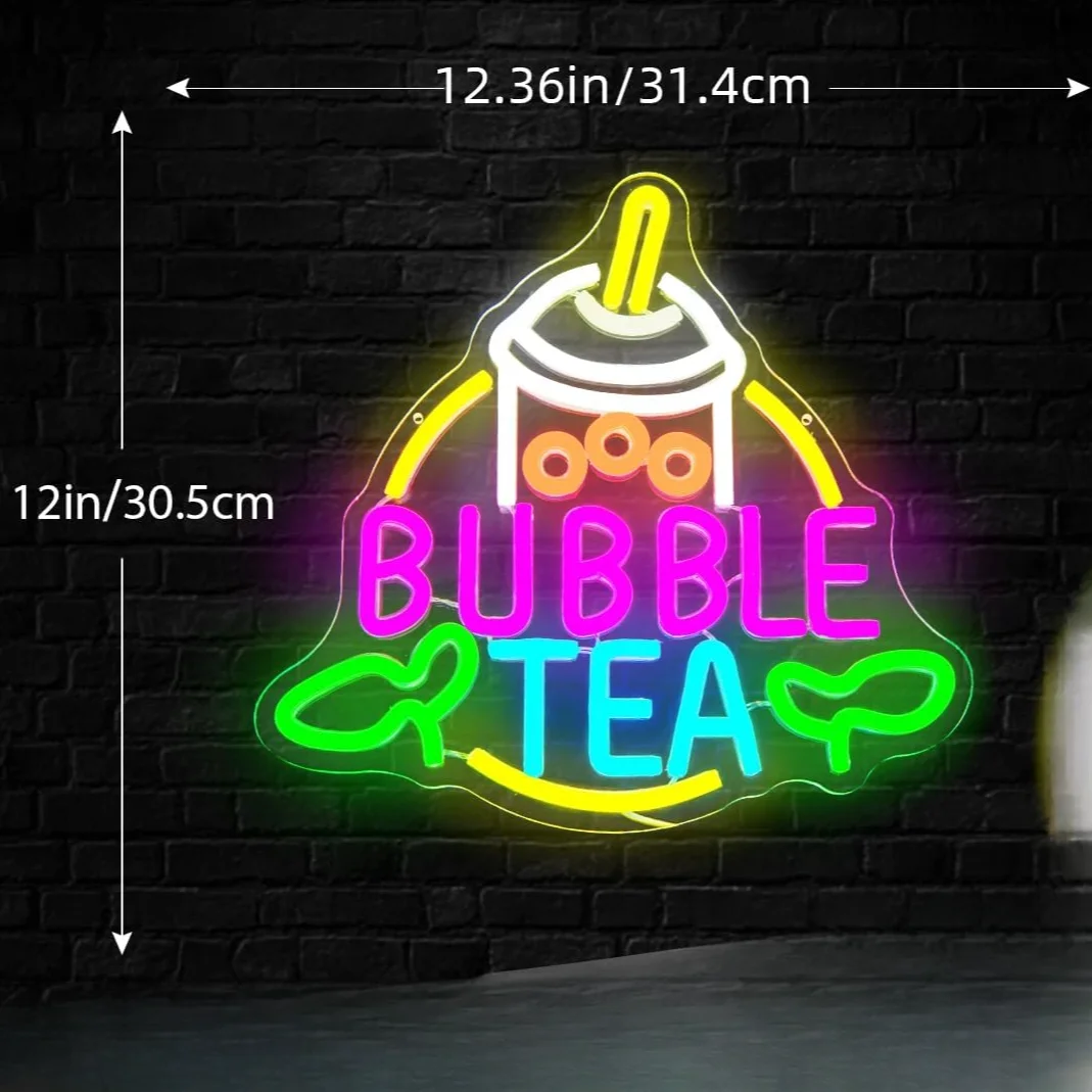 Bubble Tea Neon Sign USB Power - Coffee Tea Neon Sign recension och pris
