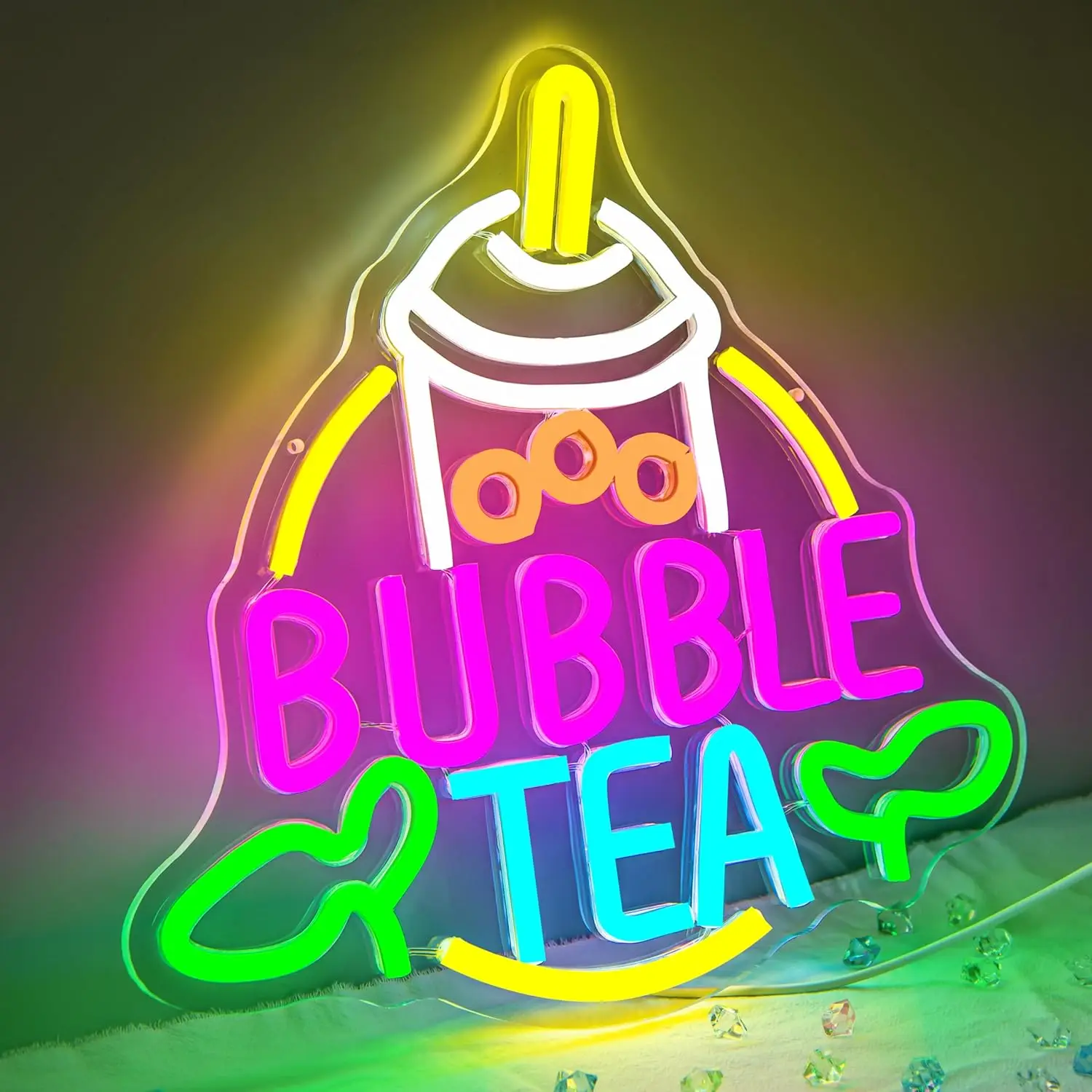 Bubble Tea Neon Sign USB Power - Coffee Tea Neon Sign recension och pris