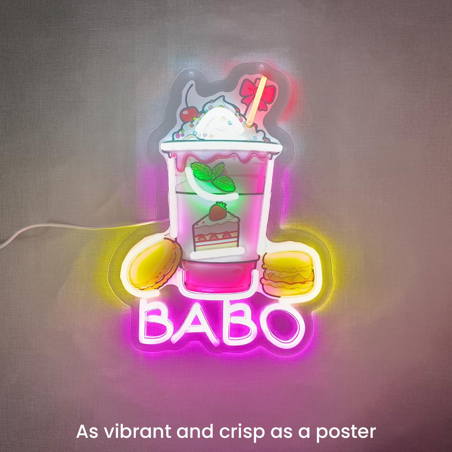 Boba Bubble Tea Neon Sign USB  - Coffee Tea Neon Sign recension och pris