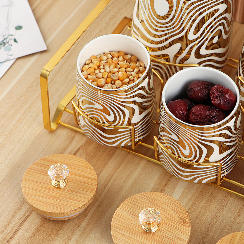Set of 7 Color Glazed Ceramic  - Coffee Tea Sugar Canisters recension och pris