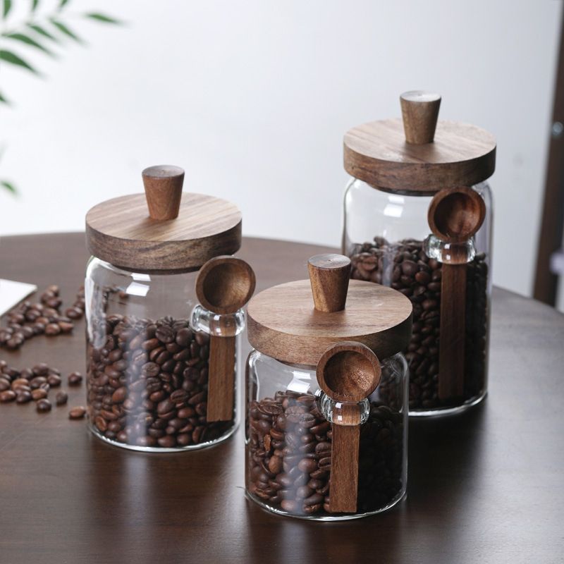 Glass Storage Jar With Airtigh - Coffee Tea Sugar Canisters recension och pris
