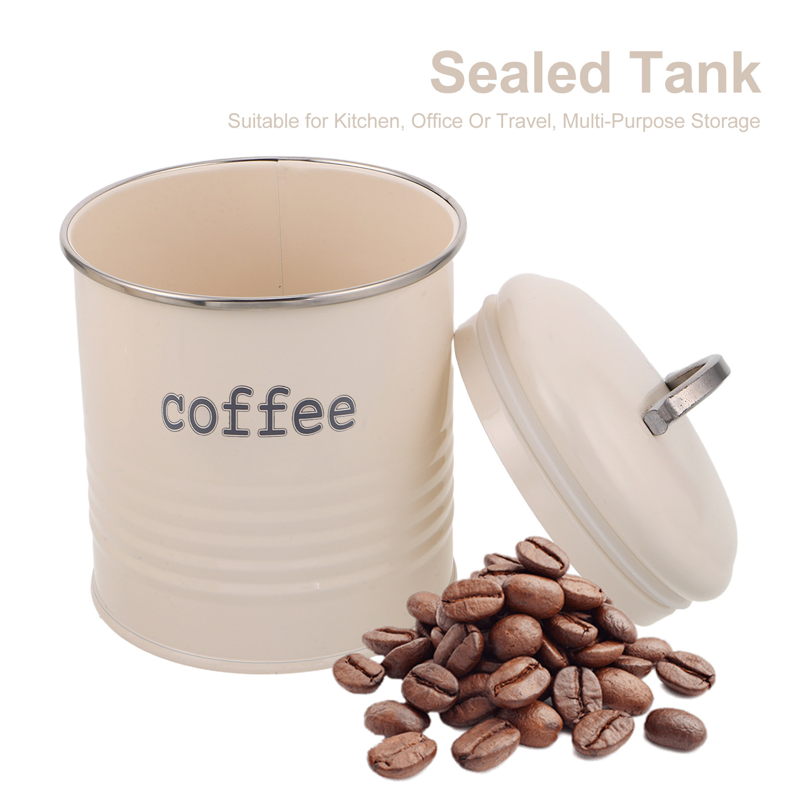 3Pcs Sealed Coffee Bean Contai - Coffee Tea Sugar Canisters recension och pris