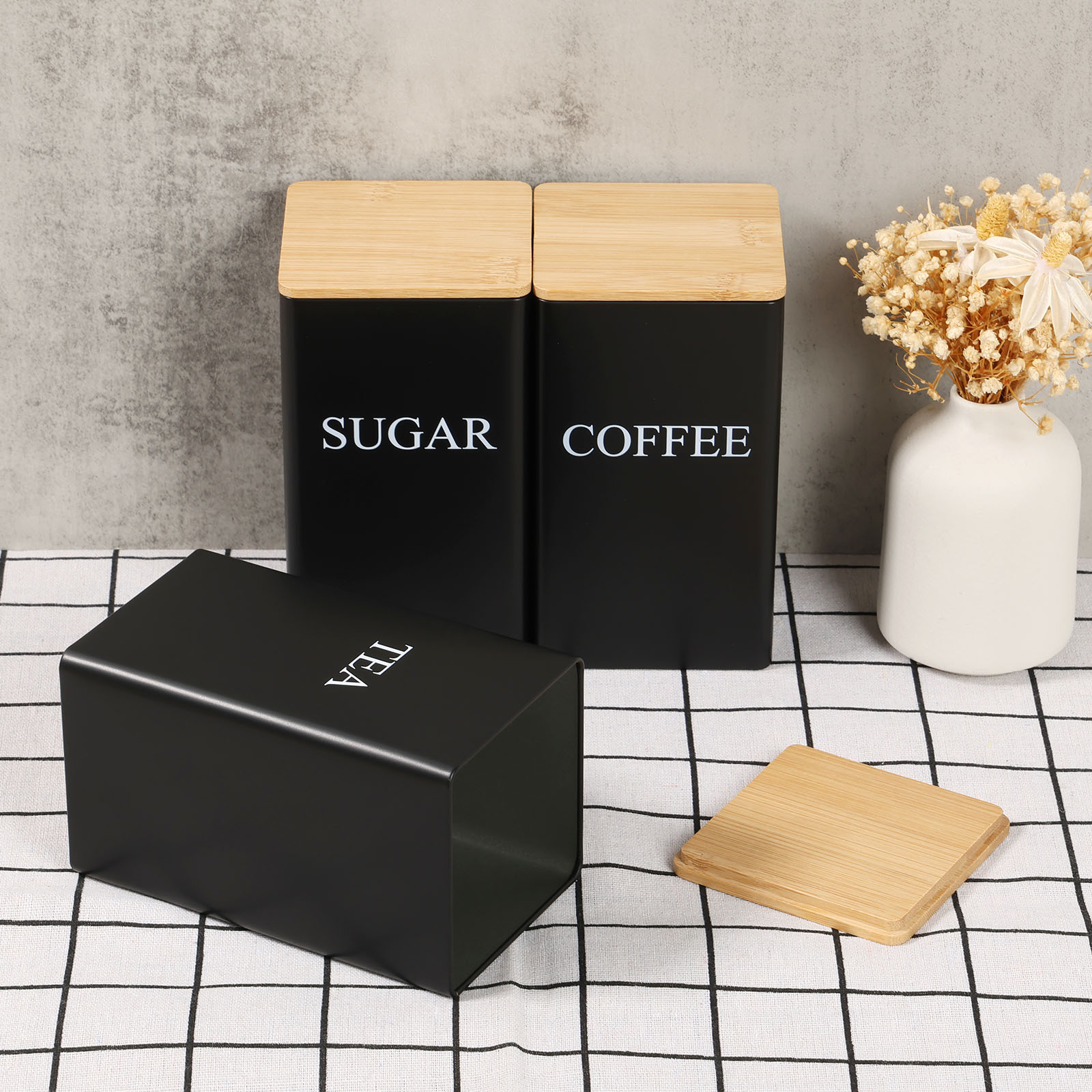 Coffee Bean Storage Jar Metal  - Coffee Tea Sugar Canisters recension och pris