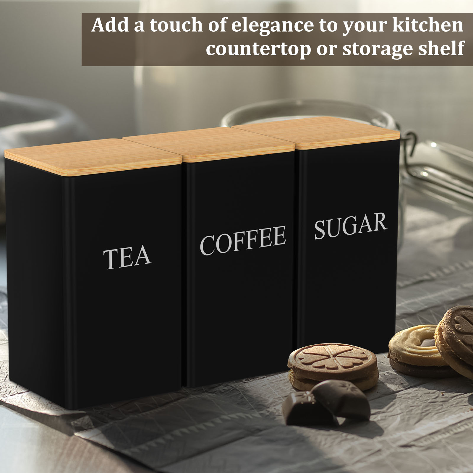 Coffee Bean Storage Jar Metal  - Coffee Tea Sugar Canisters recension och pris