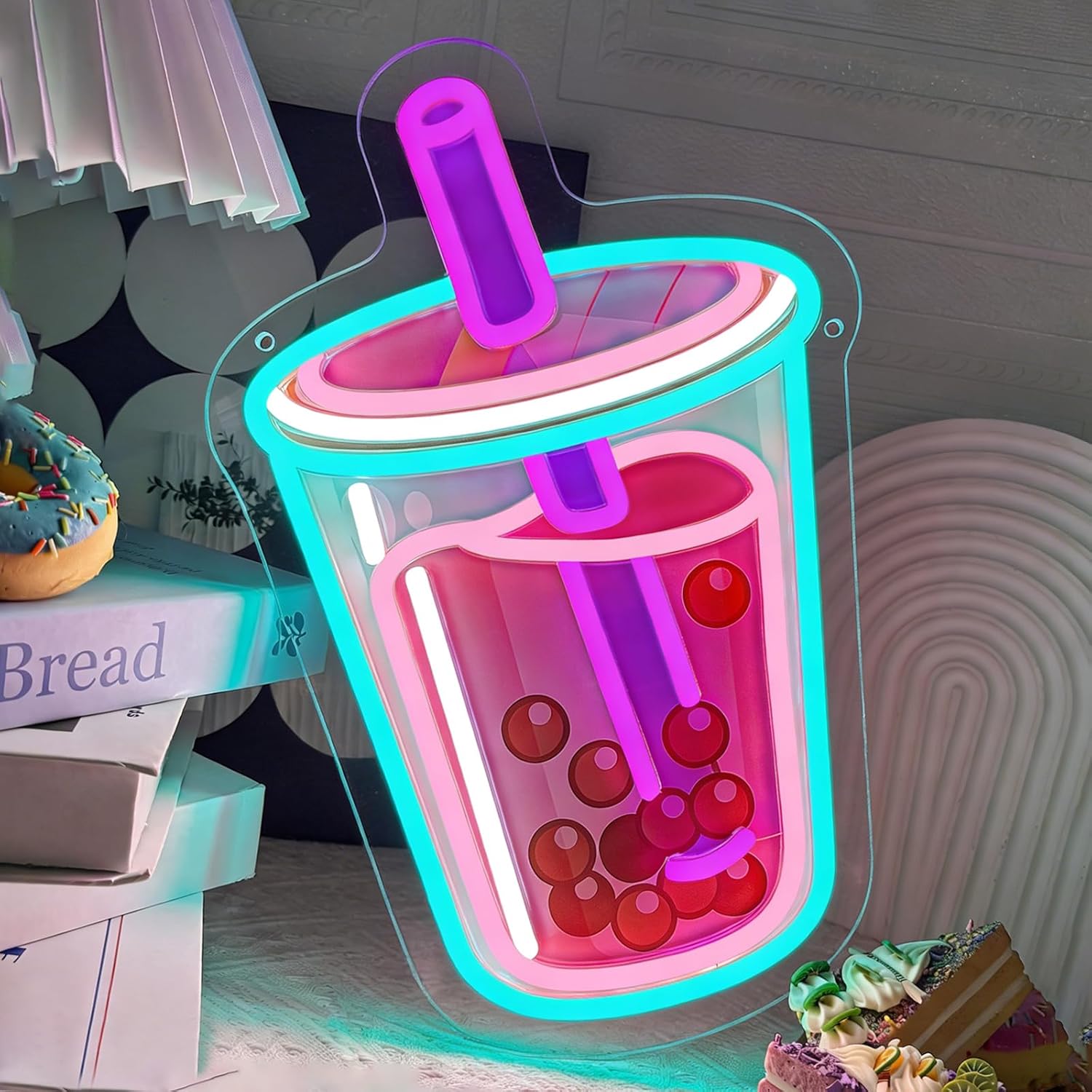 Bubble Tea Neon Sign USB Power - Coffee Tea Neon Sign recension och pris